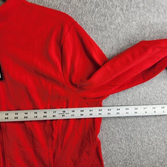 Nike Jacket Womens 1X Red Yoga Luxe Fitted Dry Fit Studio Practice Full Zip New - Picture 12 of 16